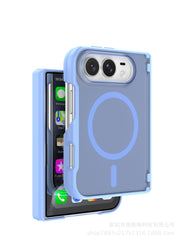 Applicable to iPhoneDUO folding screen mobile phone case matte skin magnetic suction Apple 18Duo folding protective case central shaft