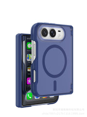 Applicable to iPhoneDUO folding screen mobile phone case matte skin magnetic suction Apple 18Duo folding protective case central shaft