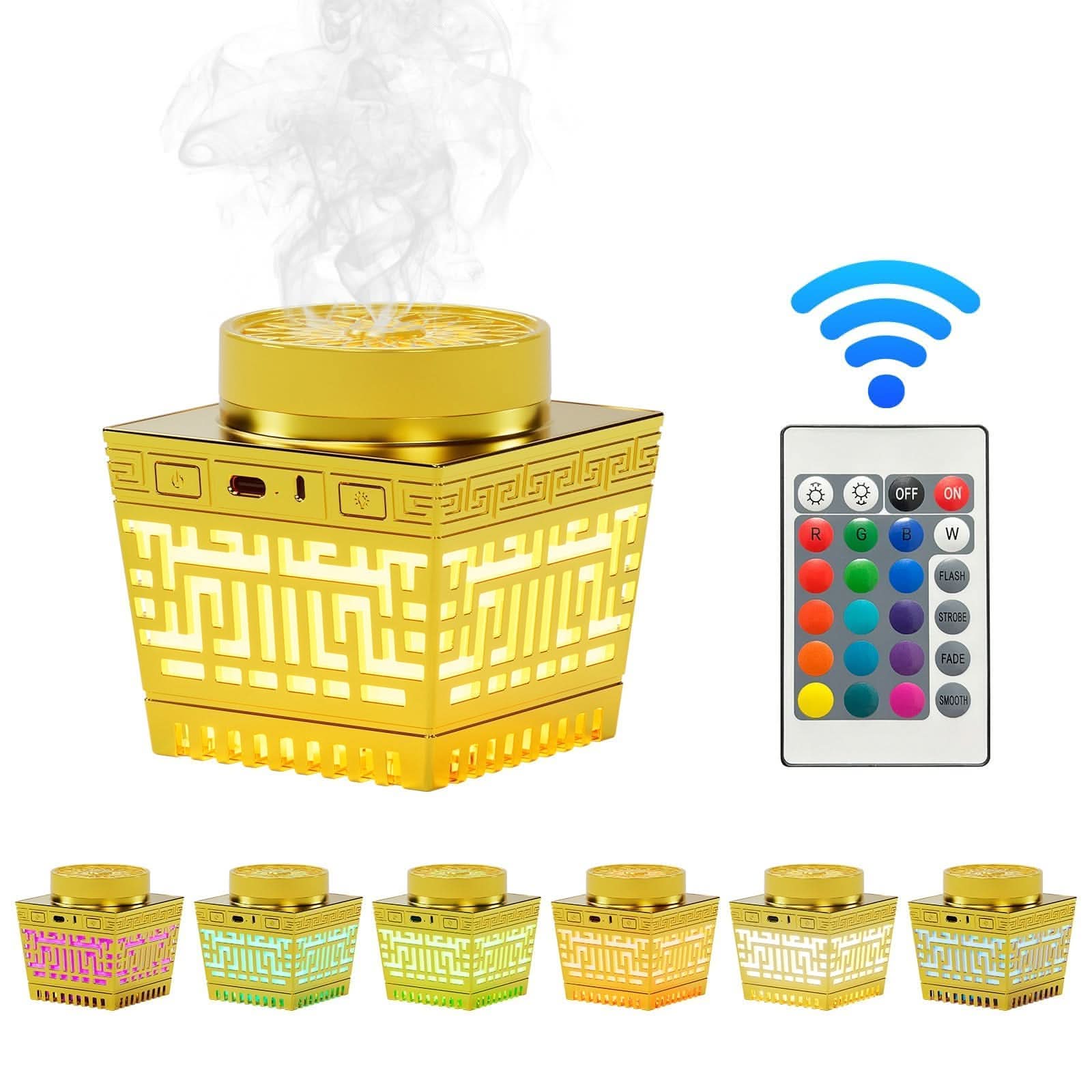 Golden Middle Eastern Aromatherapy Night Light Speaker NE121 AL163 - Nimall