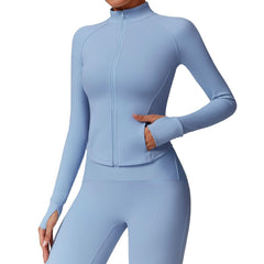 Stand-up collar quick-drying yoga clothes jacket