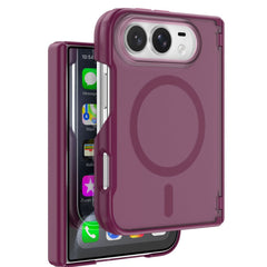Applicable to iPhoneDUO folding screen mobile phone case matte skin magnetic suction Apple 18Duo folding protective case central shaft