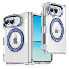 Cross-border application iPhoneDuo mobile phone case transparent magnetic 360 rotating bracket Apple 18 folding screen protective case