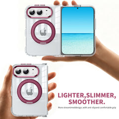 Cross-border application iPhoneDuo mobile phone case transparent magnetic 360 rotating bracket Apple 18 folding screen protective case