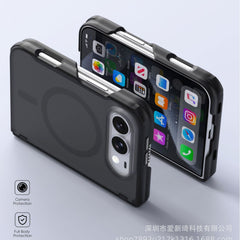 Applicable to iPhoneDUO folding screen mobile phone case matte skin magnetic suction Apple 18Duo folding protective case central shaft