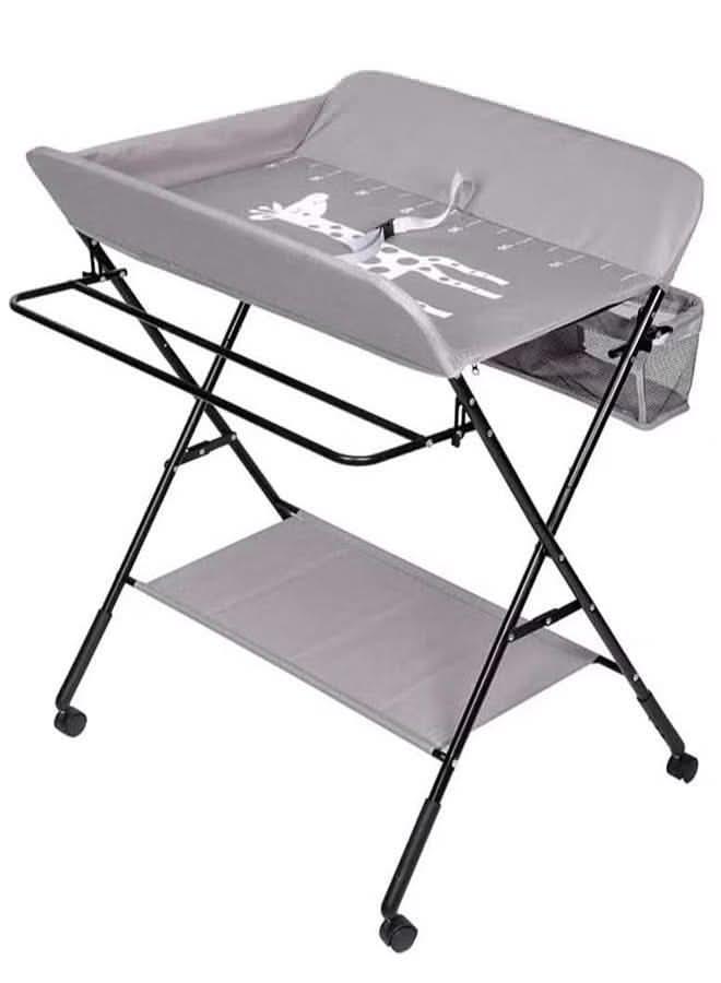 Portable foldable waterproof baby changing table with wheels for infants LK075 - Nimall