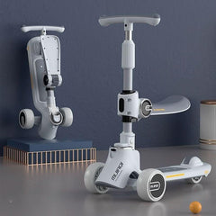 White al foldable children's scooter LK089