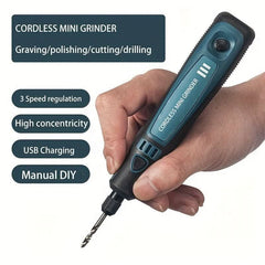 1 Set DIY Small Electric Grinder, Household Hand - held Electric Engraving Tool For Jade Engraving, Polishing Tool, USB Rechargeable Electric Grinder Set, Electric Grinder, Mini Small Electric Grinder Pen, Power Tool - Nimall