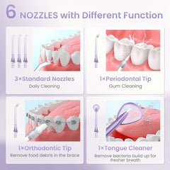 1 Set Electric Water Flossers Rechargeable Cordless Whitening Teeth Brush - Nimall