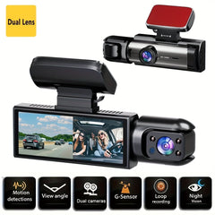 1080P Dual Camera Dash Cam For Cars With IR Night Vision - Nimall