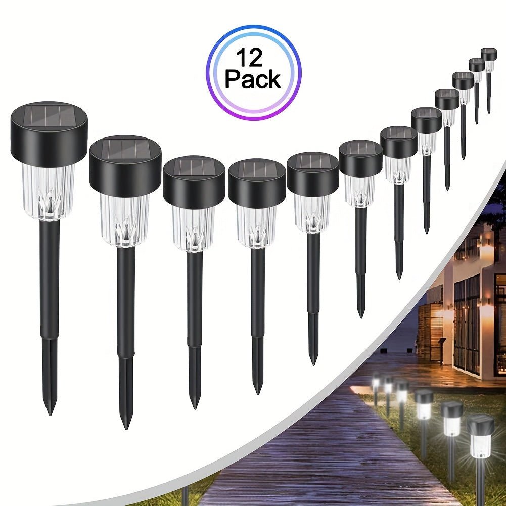 12pcs Solar - Powered LED Garden Lights - Energy - Efficient - Nimall