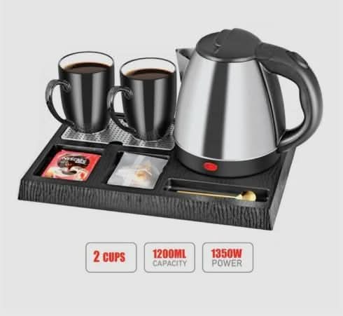 1350W 1.2L Luxury Hotel Kettle Set with 2 Cups - Nimall