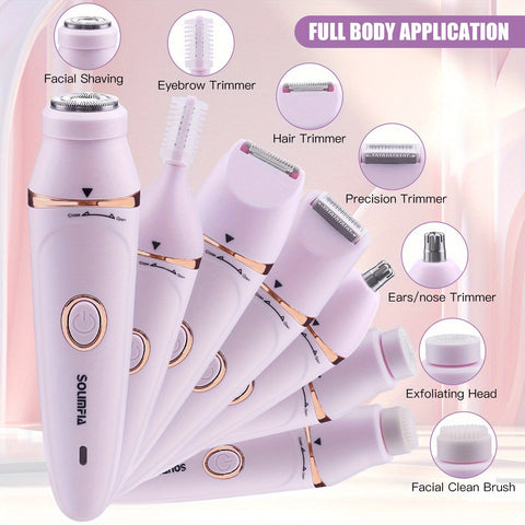 7-in-1 Rechargeable Electric Epilator Kit for Women