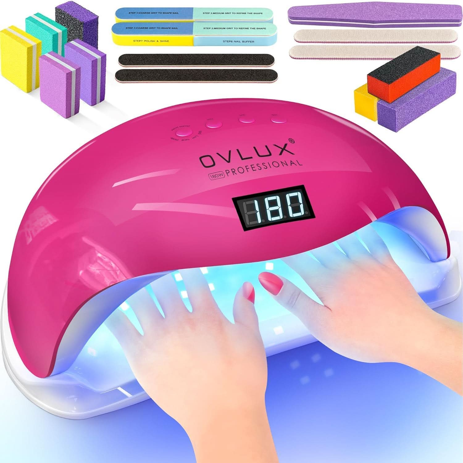 180W UV LED Nail Lamp Purple OV003 - Nimall