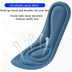 1Pair 5D Memory Foam Breathable Insoles, For Shoes Men Women Nano Insoles Breathable Mesh Fabric Insoles, Sweat Absorption Running Cushion - Nimall