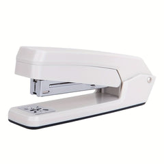 1pc 360 Degree Rotatable Stapler, Labor - saving Stapler, Multifunctional, Business Office Supplies, White, Can Bind 25 Sheets Of Paper At A Time (Staples Are Not Included) - Nimall