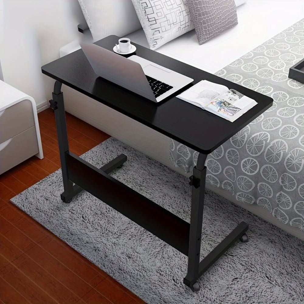 1pc Bedroom Bedside Table, Movable Simple Bedside Table, Student Lifting Table, Dormitory Lazy Table, Simple Computer Table, Suitable For Bedrooms, Living Rooms, Offices, Study Desks, Computer Tables - Nimall