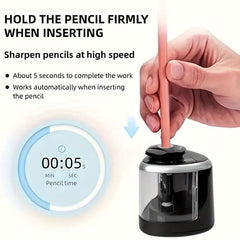 1pc Electric Pencil Sharpener Desktop Automatic Office Stationery - Nimall