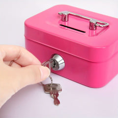 1pc Metal Keylock Storage Box, Money Box, Adult Deposit Box, Coin Deposit Box, Adult Deposit Box, Deposit Box, Cash Register 4.5 * 3.8* 2.3"/11.5 * 9.9 * 5.8cm - Nimall