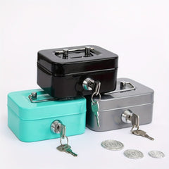 1pc Metal Keylock Storage Box, Money Box, Adult Deposit Box, Coin Deposit Box, Adult Deposit Box, Deposit Box, Cash Register 4.5 * 3.8* 2.3"/11.5 * 9.9 * 5.8cm - Nimall