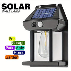 1pc New Solar Tungsten Wall Lamp, 3 Modes, Outdoor Villa Garden Courtyard Decoration Induction Lantern, Small Night Lamp - Nimall