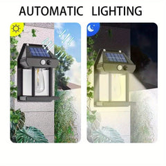 1pc New Solar Tungsten Wall Lamp, 3 Modes, Outdoor Villa Garden Courtyard Decoration Induction Lantern, Small Night Lamp - Nimall