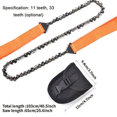 1pc Pocket Chainsaw, Outdoor Survival Hand Chainsaw, Survival Gear, Manual Hand Steel Rope Chain Saw, Emergency Kit - Nimall