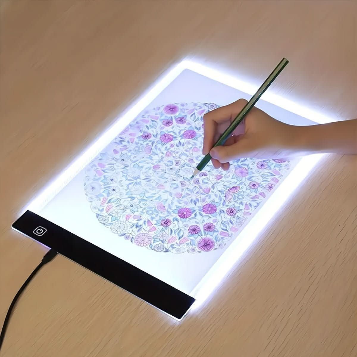 1pc Portable A5/A4 LED Copy Board, Light Tracing Box, Ultra - ThinAdjustable USB Interface LED Trace Light Pad For Tattoo Drawing.Streaming, Sketching, Animation, Stenciling - Nimall