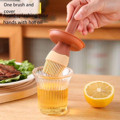 1Pc Silicone Oiler With Brush Seasoning Seasoning Sauce Brush With Scale Oil Bottle BBQ Kitchenware Gadgets Grilling Frying Tools - Nimall