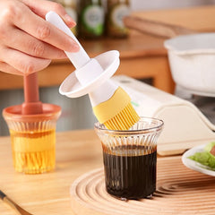 1Pc Silicone Oiler With Brush Seasoning Seasoning Sauce Brush With Scale Oil Bottle BBQ Kitchenware Gadgets Grilling Frying Tools - Nimall