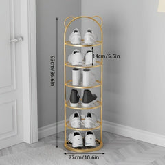 1pc Space - Saving Shoe Rack, Multi - Layer Simple Metal Shoe Organizer, Durable And Sturdy Narrow Shoe Cabinet For Home Entryway, 93cm/36.61inch Tall Storage Solution - Nimall