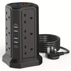 1pc Tower Surge Protector 18W USB C Fast Charger 50% - Nimall