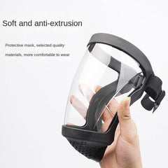 1pc Work Protection Mask, Transparent Facial Protector Face FaceMask, Protective Outdoor Heating Home Kitchen Tools, Full Face Mask - Nimall