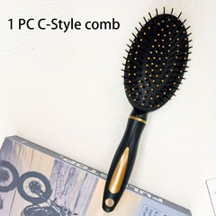 1pcs/3pcs Hairdressing Comb Oval Shaped Air Cushion Comb Round Curling Brush Ribs Comb Anti Static Hair Styling Comb - Nimall