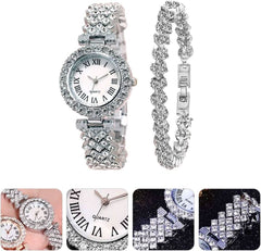 2 Pieces of Shining Luxury Quartz Crystal Classic Watches - Nimall