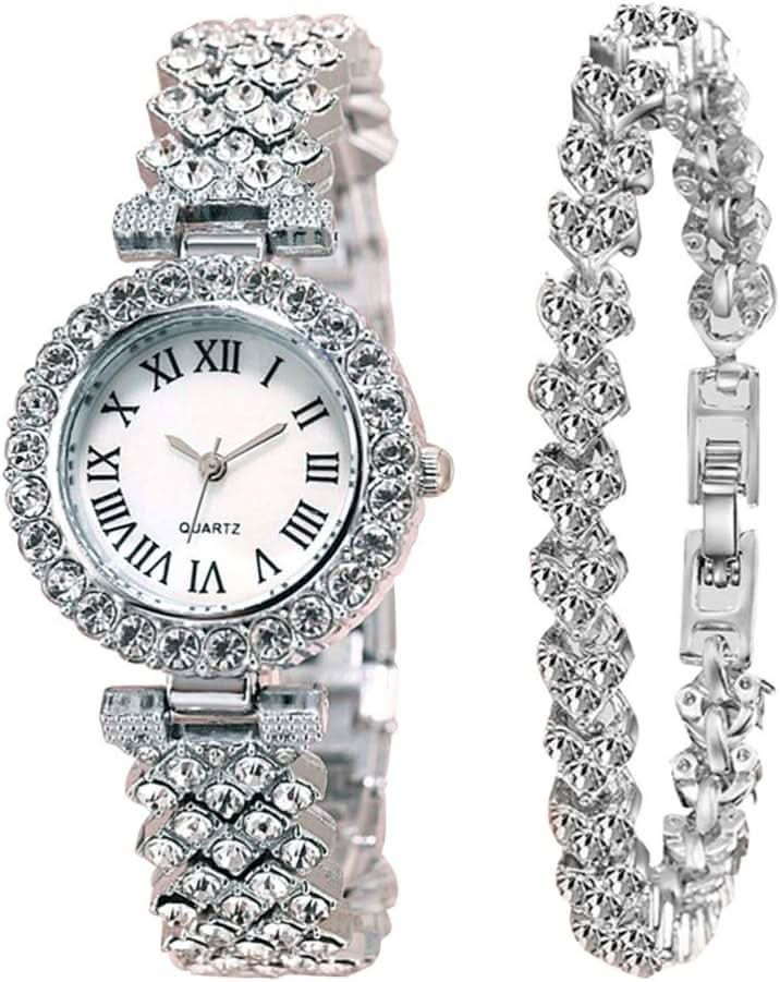 2 Pieces of Shining Luxury Quartz Crystal Classic Watches - Nimall