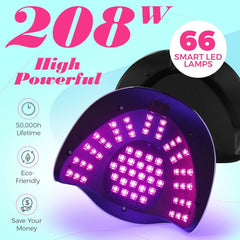 208W LED Professional UV Nail Lamp Pink OV002 - Nimall