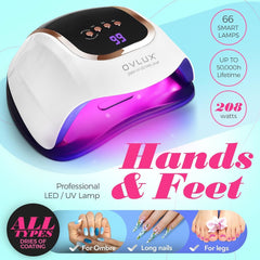 208W LED Professional UV Nail Lamp White OV001 - Nimall