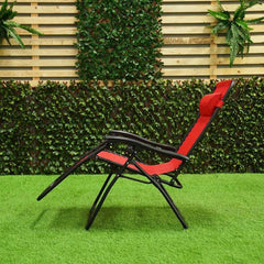 Angelina Outdoor Recliner Chair - Red