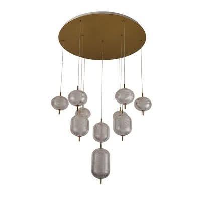 ثريا أكريليك + معدن D80Xh100 LED نحاس A6900/10H
