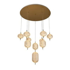 Chandelier Acrylic+Metal D80Xh100 Led Copper A6900/10H