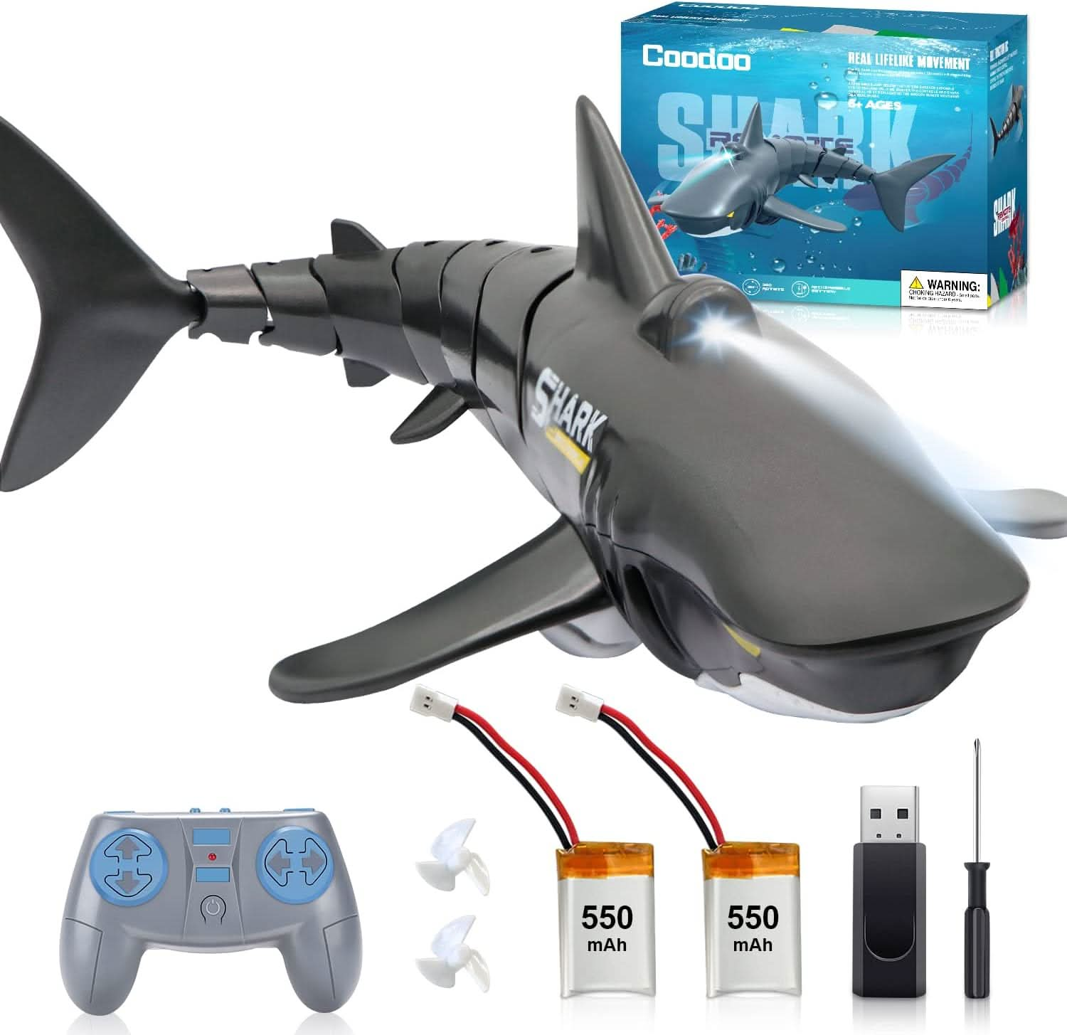 2.4G Remote Control Shark Toy 1:18 Scale High Simulation LK020 - Nimall