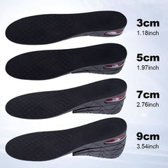 3 - 9cm Invisible Height Increase Insole Cushion Height Adjustable Shoe Heel Insoles Insert Taller Support Absorbant Foot Pad - Nimall