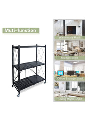 3 - Frame Scratch Resistant Storage Rack, Black AL173 - Nimall