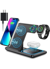 3-in-1 Fast Wireless Charging Stand Suitable