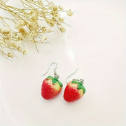 3D three - dimensional bionic strawberry earrings daily wear accessories - Nimall