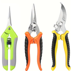 3PCS Garden Pruning Shears Set - Stainless Steel Professional Gardening Scissors 50% - Nimall