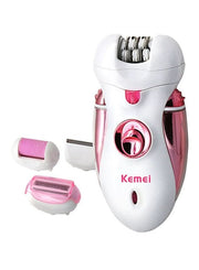 4 - In - 1 Multifunctional Rechargeable Epilator White And Pink NE137 - Nimall