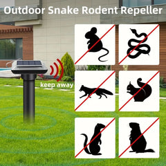 4 Pack Ultrasonic Solar Snake Rat Repeller 50% - Nimall