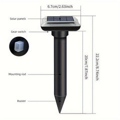 4 Pack Ultrasonic Solar Snake Rat Repeller 50% - Nimall