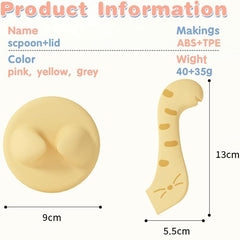 Cat Food Can Lid and Spoon，Pet Food Can Supplies Set